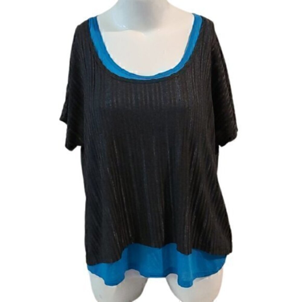 [Maurices] Blue & Gray 2 Layer Top - Size 3